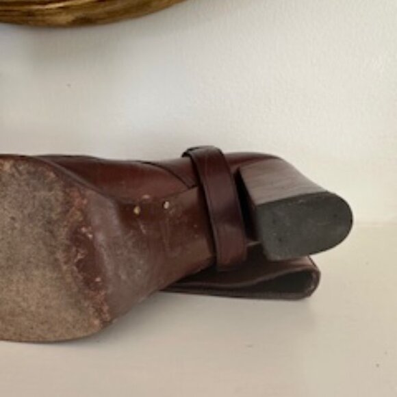 VINTAGE RARE MIU MIU Harness Italian Leather Heeled Luxury Boots - Size 8/8.5 N - Picture 6 of 16